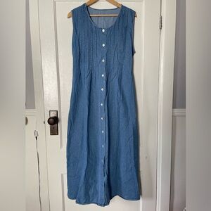 Vintage Tank House Dress with tie-Large